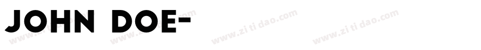 JOHN DOE字体转换